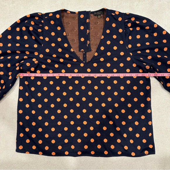 Anthropologie Current Air Structured Polka Dot Sweater. Size Large. Nav… - Picture 6 of 9